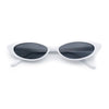 Womens Classy Think Plastic Narrow Rectangle Cat Eye Mod Fashion Sunglasses