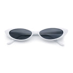 Womens Classy Think Plastic Narrow Rectangle Cat Eye Mod Fashion Sunglasses