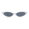 Womens Classy Think Plastic Narrow Rectangle Cat Eye Mod Fashion Sunglasses