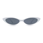 Womens Classy Think Plastic Narrow Rectangle Cat Eye Mod Fashion Sunglasses
