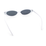 Womens Classy Think Plastic Narrow Rectangle Cat Eye Mod Fashion Sunglasses