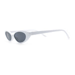 Womens Classy Think Plastic Narrow Rectangle Cat Eye Mod Fashion Sunglasses