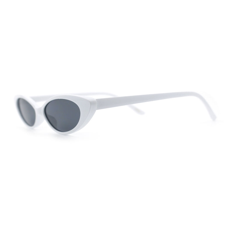 Womens Classy Think Plastic Narrow Rectangle Cat Eye Mod Fashion Sunglasses