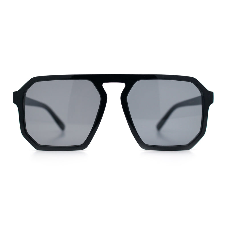 Mens Octagon Geometric Plastic Racer Mob Pilots Sunglasses