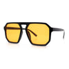 Mens Octagon Geometric Plastic Racer Mob Pilots Sunglasses