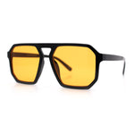 Mens Octagon Geometric Plastic Racer Mob Pilots Sunglasses