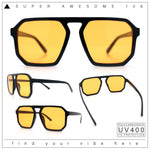 Mens Octagon Geometric Plastic Racer Mob Pilots Sunglasses