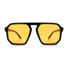 Mens Octagon Geometric Plastic Racer Mob Pilots Sunglasses