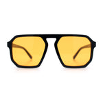 Mens Octagon Geometric Plastic Racer Mob Pilots Sunglasses