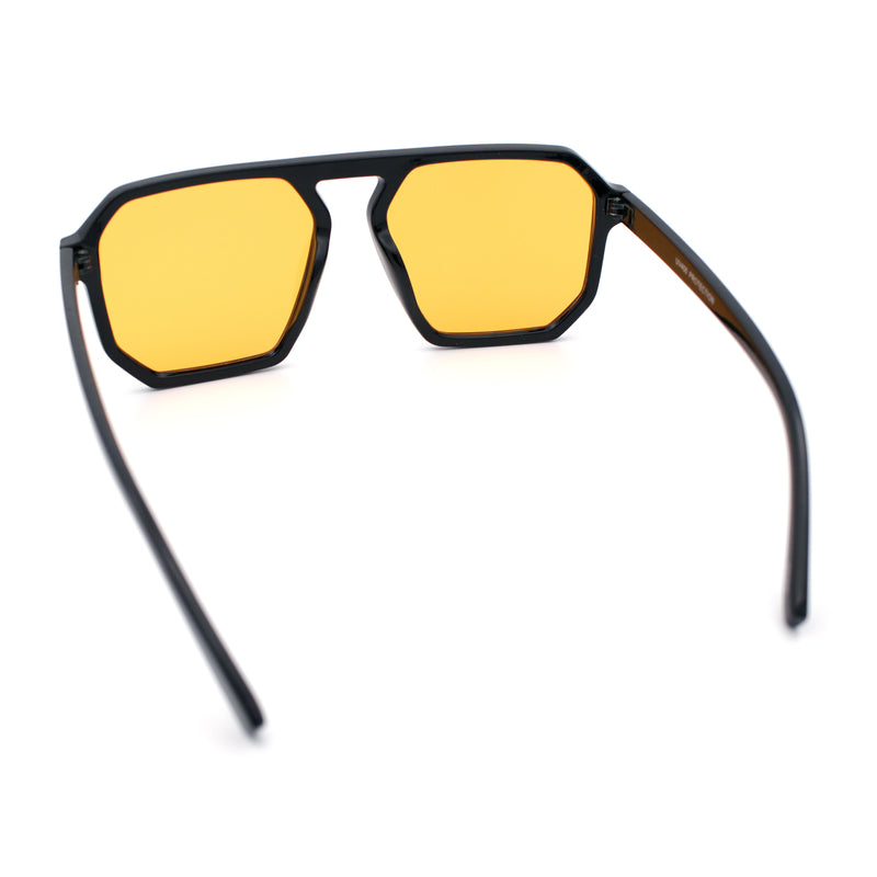 Mens Octagon Geometric Plastic Racer Mob Pilots Sunglasses