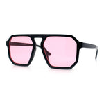 Mens Octagon Geometric Plastic Racer Mob Pilots Sunglasses