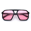 Mens Octagon Geometric Plastic Racer Mob Pilots Sunglasses