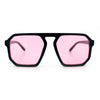 Mens Octagon Geometric Plastic Racer Mob Pilots Sunglasses