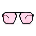 Mens Octagon Geometric Plastic Racer Mob Pilots Sunglasses