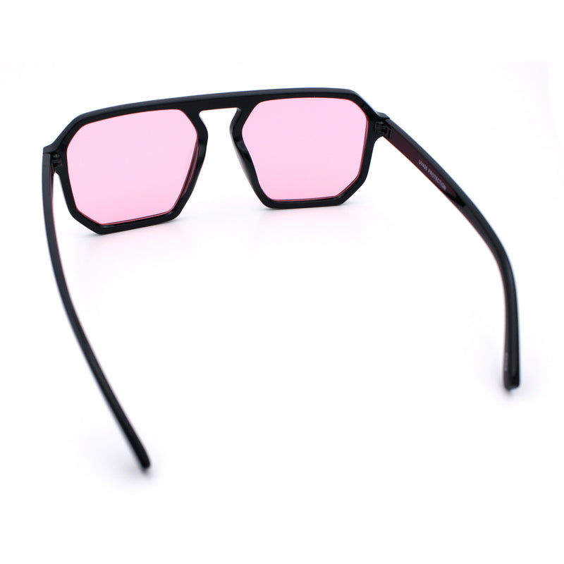 Mens Octagon Geometric Plastic Racer Mob Pilots Sunglasses