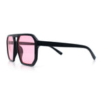 Mens Octagon Geometric Plastic Racer Mob Pilots Sunglasses