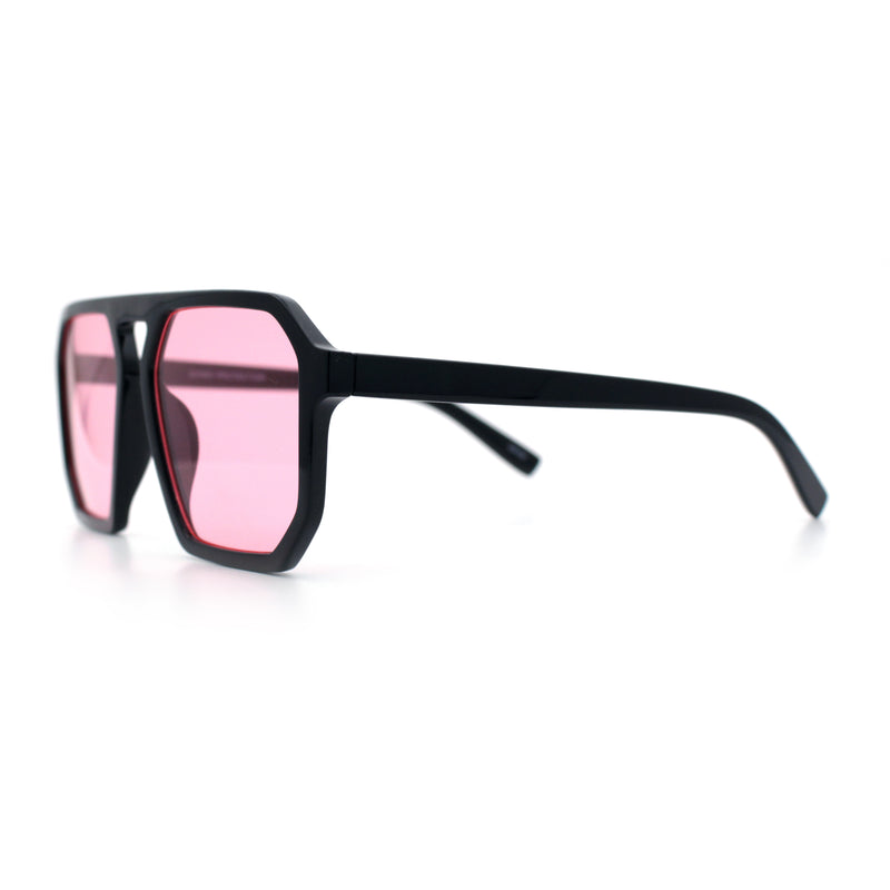 Mens Octagon Geometric Plastic Racer Mob Pilots Sunglasses