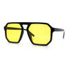 Mens Octagon Geometric Plastic Racer Mob Pilots Sunglasses
