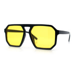 Mens Octagon Geometric Plastic Racer Mob Pilots Sunglasses