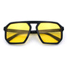 Mens Octagon Geometric Plastic Racer Mob Pilots Sunglasses
