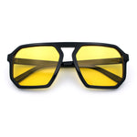 Mens Octagon Geometric Plastic Racer Mob Pilots Sunglasses