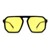 Mens Octagon Geometric Plastic Racer Mob Pilots Sunglasses