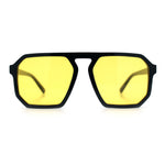 Mens Octagon Geometric Plastic Racer Mob Pilots Sunglasses
