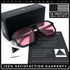 Mens Octagon Geometric Plastic Racer Mob Pilots Sunglasses