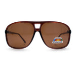 Polarized Oversize Large Thin Plastic Racer Mens Sport Aviator Sunglasses