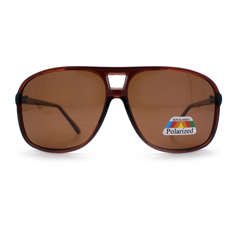 Polarized Oversize Large Thin Plastic Racer Mens Sport Aviator Sunglasses