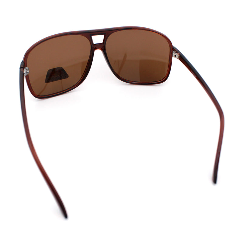 Polarized Oversize Large Thin Plastic Racer Mens Sport Aviator Sunglasses