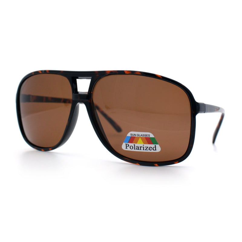 Polarized Oversize Large Thin Plastic Racer Mens Sport Aviator Sunglasses