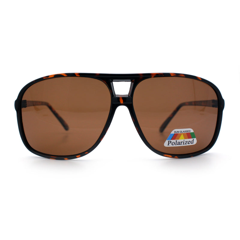 Polarized Oversize Large Thin Plastic Racer Mens Sport Aviator Sunglasses