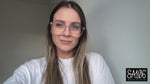 Round Keyhole Thin Plastic Horn Rim Blue Light Filtering Computer Glasses