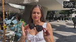 Womens Oversize Heart Shape Beveled Jewel Lens Sunglasses