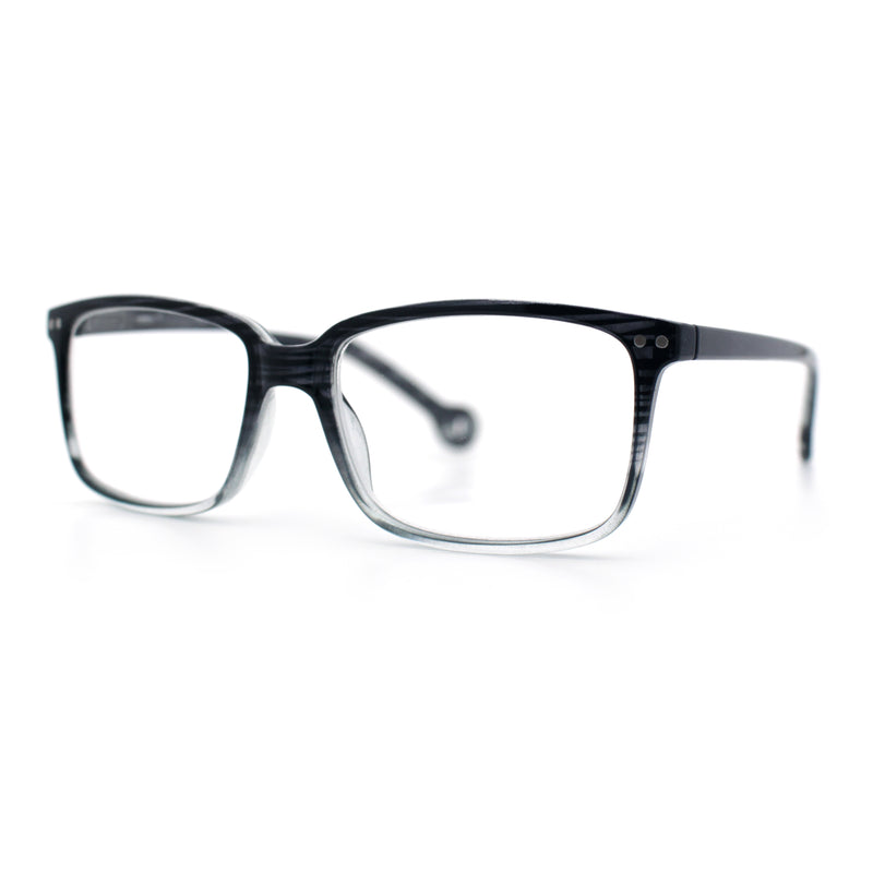Stylish Classic Thin Plastic Rectangular Horn Rim Reading Glasses