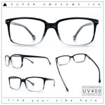 Stylish Classic Thin Plastic Rectangular Horn Rim Reading Glasses