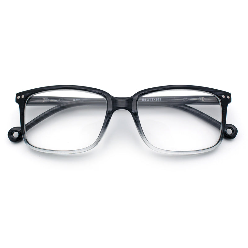 Stylish Classic Thin Plastic Rectangular Horn Rim Reading Glasses
