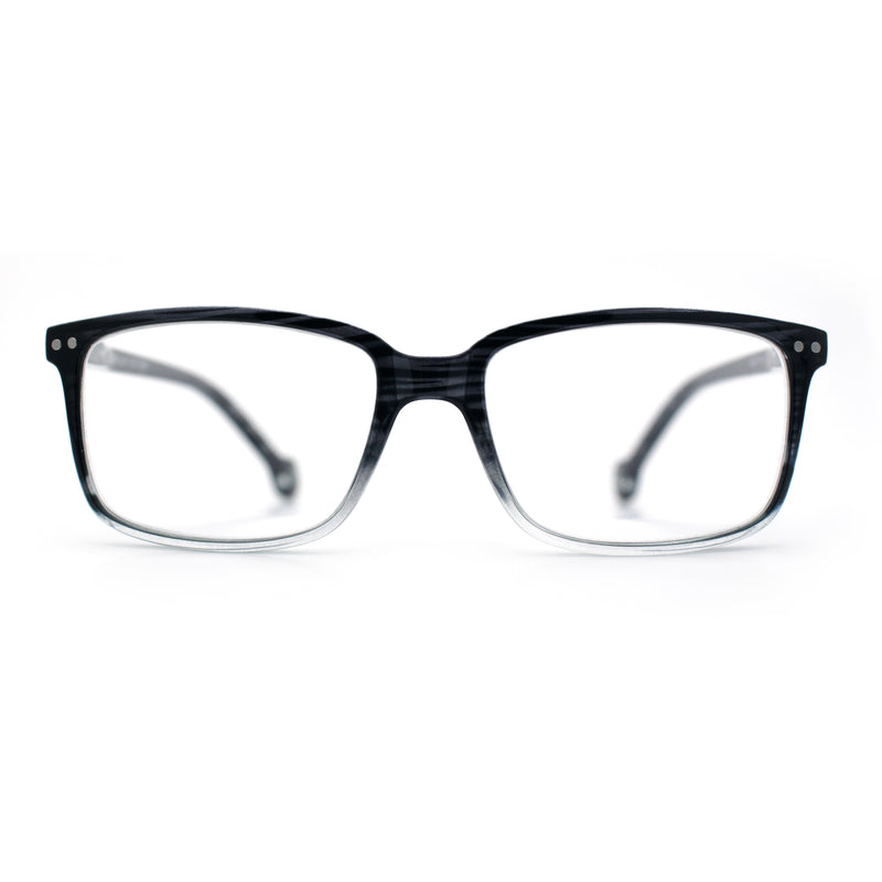 Stylish Classic Thin Plastic Rectangular Horn Rim Reading Glasses