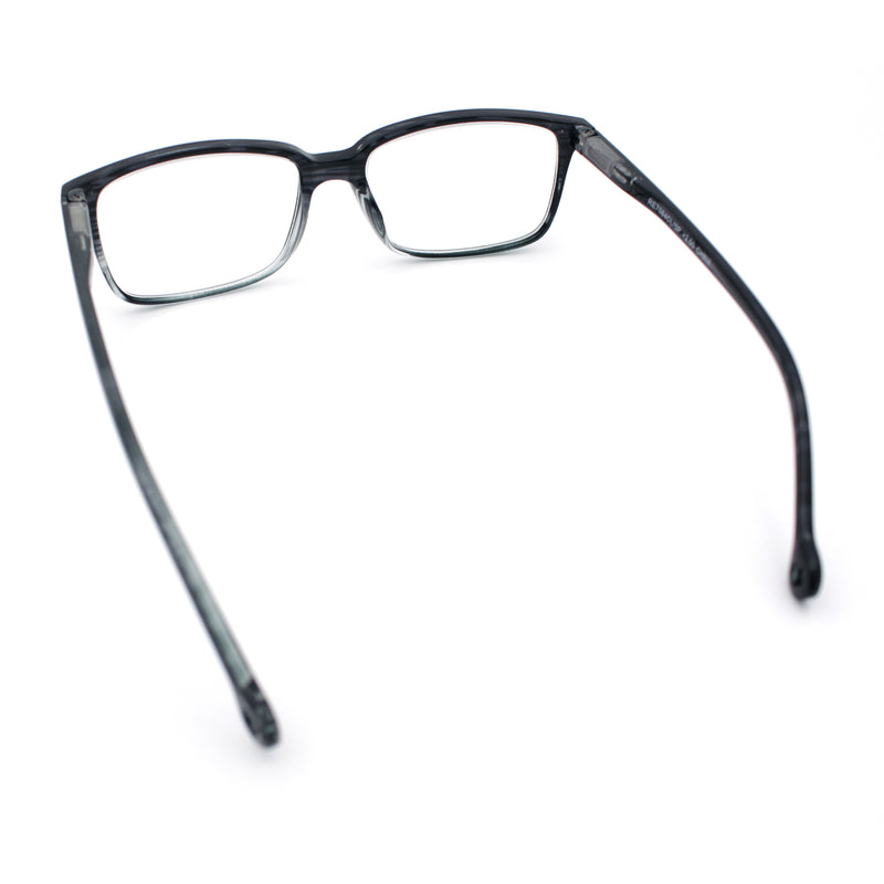 Stylish Classic Thin Plastic Rectangular Horn Rim Reading Glasses