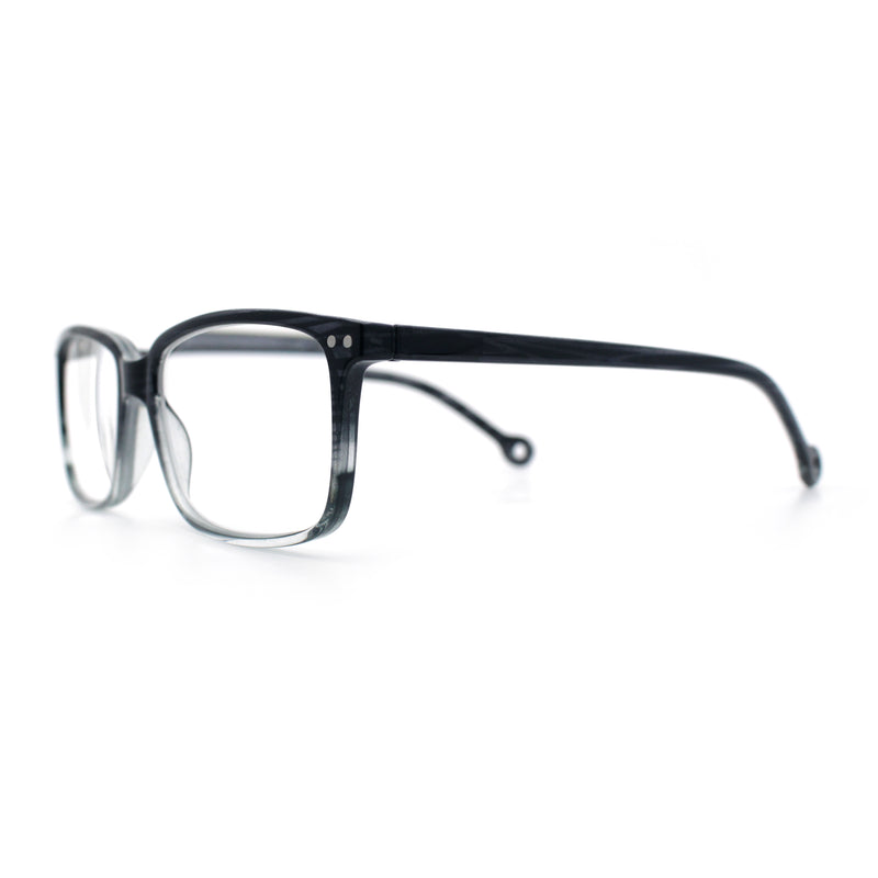 Stylish Classic Thin Plastic Rectangular Horn Rim Reading Glasses
