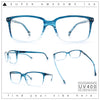 Stylish Classic Thin Plastic Rectangular Horn Rim Reading Glasses
