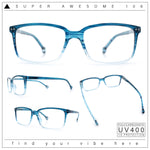 Stylish Classic Thin Plastic Rectangular Horn Rim Reading Glasses