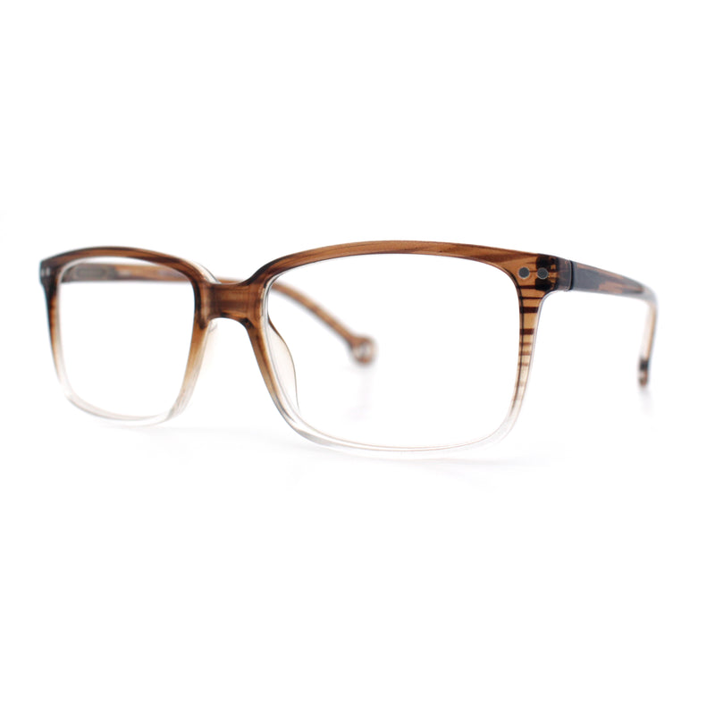 Stylish Classic Thin Plastic Rectangular Horn Rim Reading Glasses