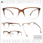 Stylish Classic Thin Plastic Rectangular Horn Rim Reading Glasses