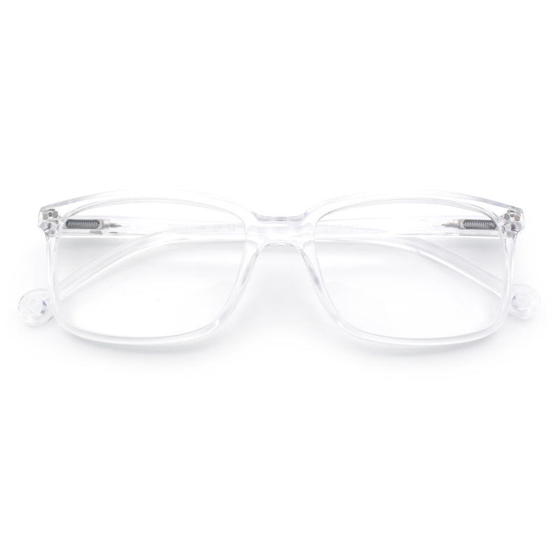 Stylish Classic Thin Plastic Rectangular Horn Rim Reading Glasses