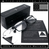 Stylish Classic Thin Plastic Rectangular Horn Rim Reading Glasses