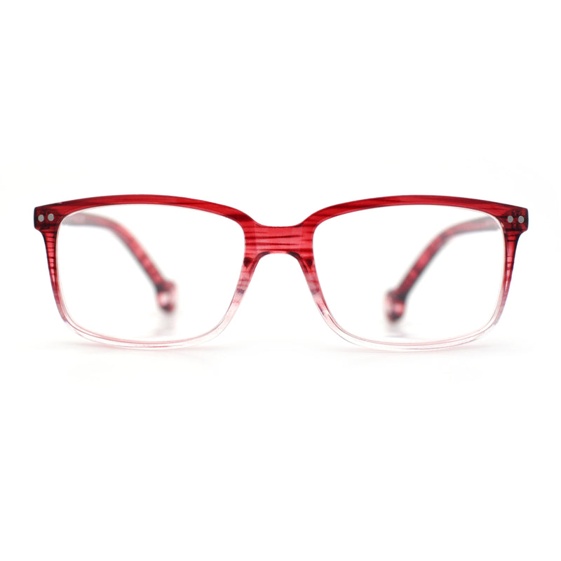 Stylish Classic Thin Plastic Rectangular Horn Rim Reading Glasses