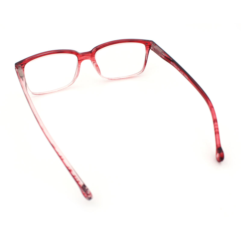 Stylish Classic Thin Plastic Rectangular Horn Rim Reading Glasses