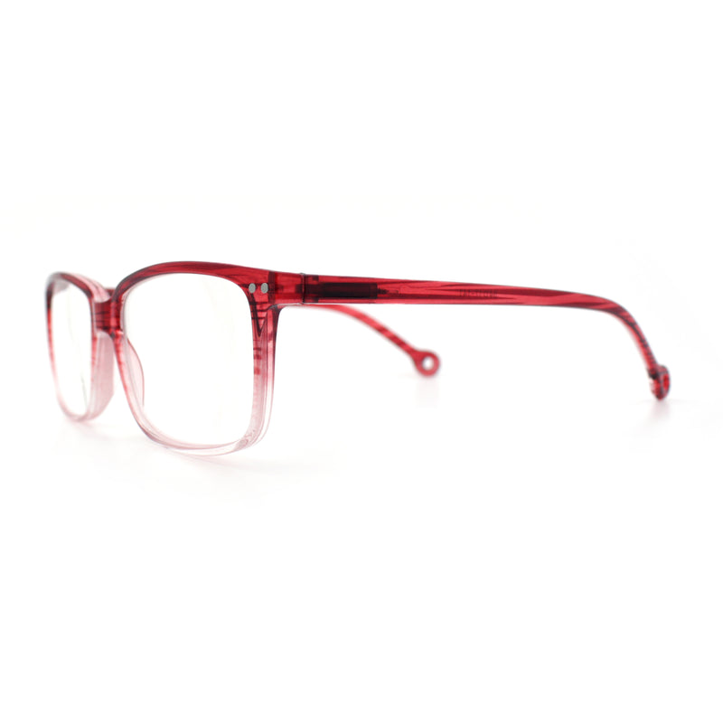 Stylish Classic Thin Plastic Rectangular Horn Rim Reading Glasses